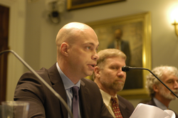 Robert Evans speaking at Congressional hearing.