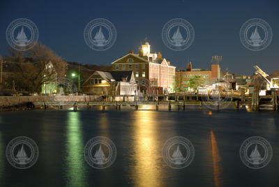 Bigelow Lab, Woods Hole village at 11:00 p.m.