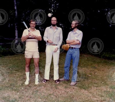 Rick Salmon, Peter Rhines, and Glenn Flierl, GFD program principal lecturers, 1982.