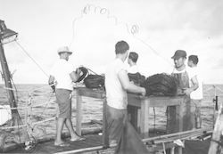 Anton Bruun - crew working with coiled cable