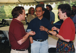 Jim Price, Nobu Shimizu and Karen Rauss at 1998 Graduate Reception.