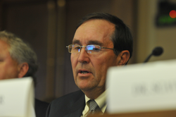 Don Anderson participating in congressional hearing panel testimony.