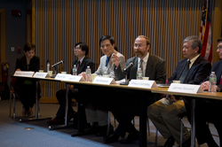 Ken Buesseler speaking from the panel of participants.