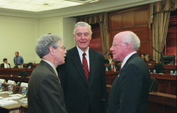 Michael Freilich, Admiral James Watkins and Leonard Pietrafesa.