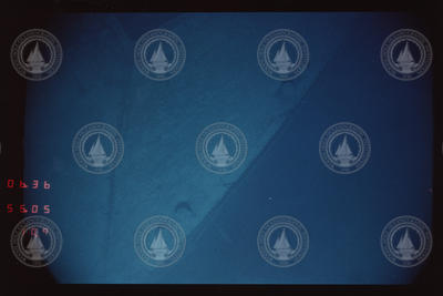 Overhead image of the Titanic wreck site, taken by the ANGUS sled cameras.