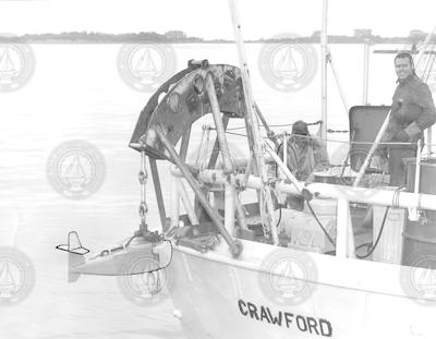 Carleton Wing (r) and Robert Weeks aboard Crawford