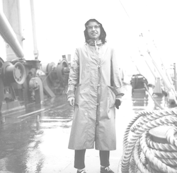 On deck of Chain, Rose Lorraine Barbour