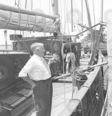 William C. Schroeder on deck of R/V Caryn