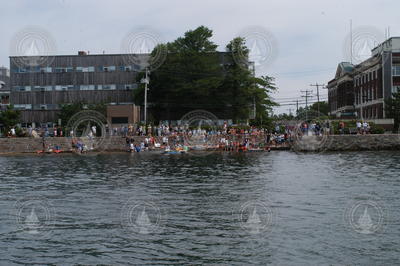 The spectators beginning to assemble at Great Harbor