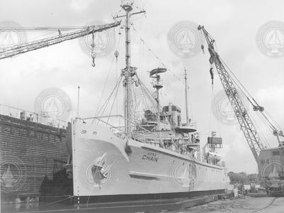 R/V Chain in dry dock in Savannah, Georgia.