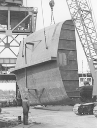 Oceanus hull piece during construction