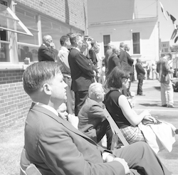 People at the dedication of Alvin.