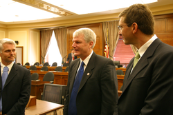Brad Warren, Rep. Brian Baird, and Scott Doney.
