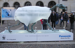 Melting polar bear exhibit at Copenhagen UN Climate Conference.