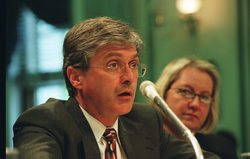 Anthony Janetos testifying before the Senate committee