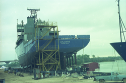 R/V Atlantis (AGOR-25) under construction in Moss Point, MS.