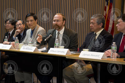 Ken Buesseler speaking from the panel of participants.