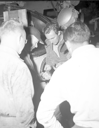 Jan Hahn, Henry Stetson, and J.B. Hersey onboard Atlantis