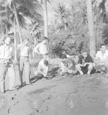 Group on beach, Martinique