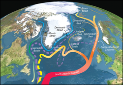 Currents in the No. Atlantic ocean.