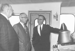 Men in the wheelhouse aboard Atlantis II