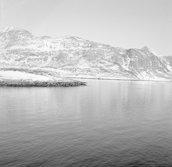 View of terrain near Godthaab, Greenland