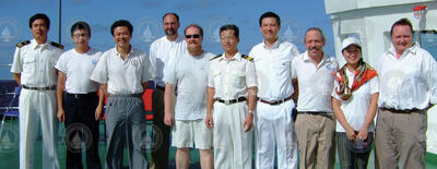 Group photo of scientists involved in the U.S.-China Southwest Indian Ridge cruise.