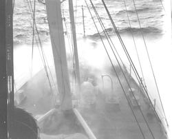 Deck of Chain in rough weather