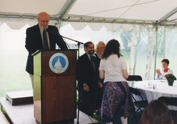 John Farrington, Bob Gagosian, Judy McDowell and graduate Debbie Fripp.