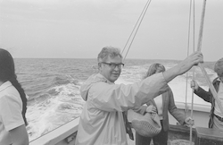 John Steele on the R/V Asterias.