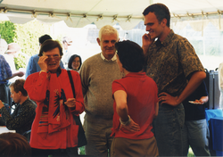 Gaspar Taroncher-Oldenburg with his parents at the 1998 Graduate Reception.