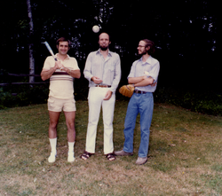 Rick Salmon, Peter Rhines, and Glenn Flierl, GFD program principal lecturers, 1982.