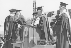 Paula Coble receiving her degree