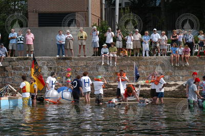Crews including the H2O and the Lulu2 await the start of the race