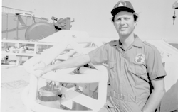 Robert Ballard with towed imaging sled, ANGUS.