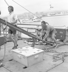 Paul Howland and Eddie Pierce on Atlantis II.