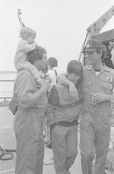 Steve Gegg and Bob Ballard after return from the Titanic cruise.