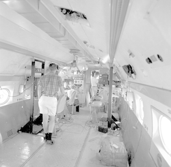Interior of the C54Q aircraft.