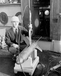 William S. Von Arx with unidentified current meter