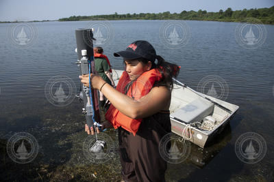 SSF Emily Maness working at Salt Pond.