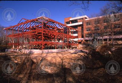 Construction of Clark South, south side view.