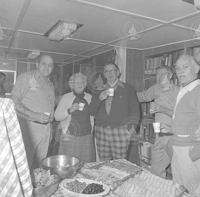 Captain Pike's retirement party on the RV Knorr.