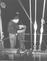 L. Hutchins with plankton net