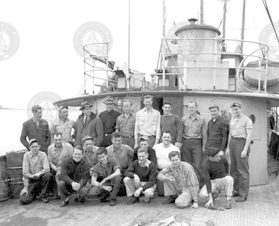 Group photo of 1947 Mentor crew members
