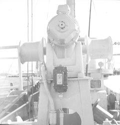 View of winch on deck