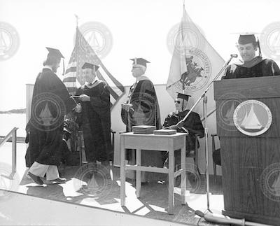 John Toole receiving his degree from Jerry Wiesner