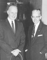 Paul M. Fye [r] and James H. Wakelin, Asst. Secr. of the Navy