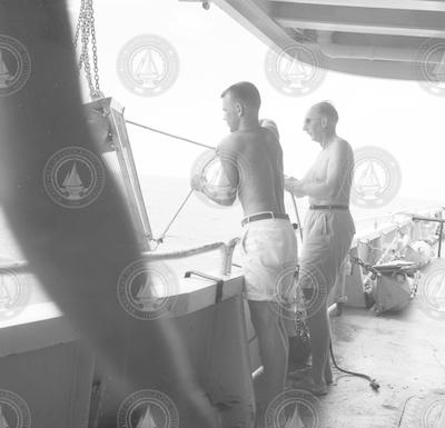 People working on deck of Atlantis II during cruise 20.