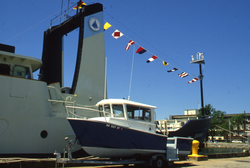 R/V Oceanus at the WHOI dock.