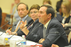 Don Anderson participating in congressional hearing panel testimony.